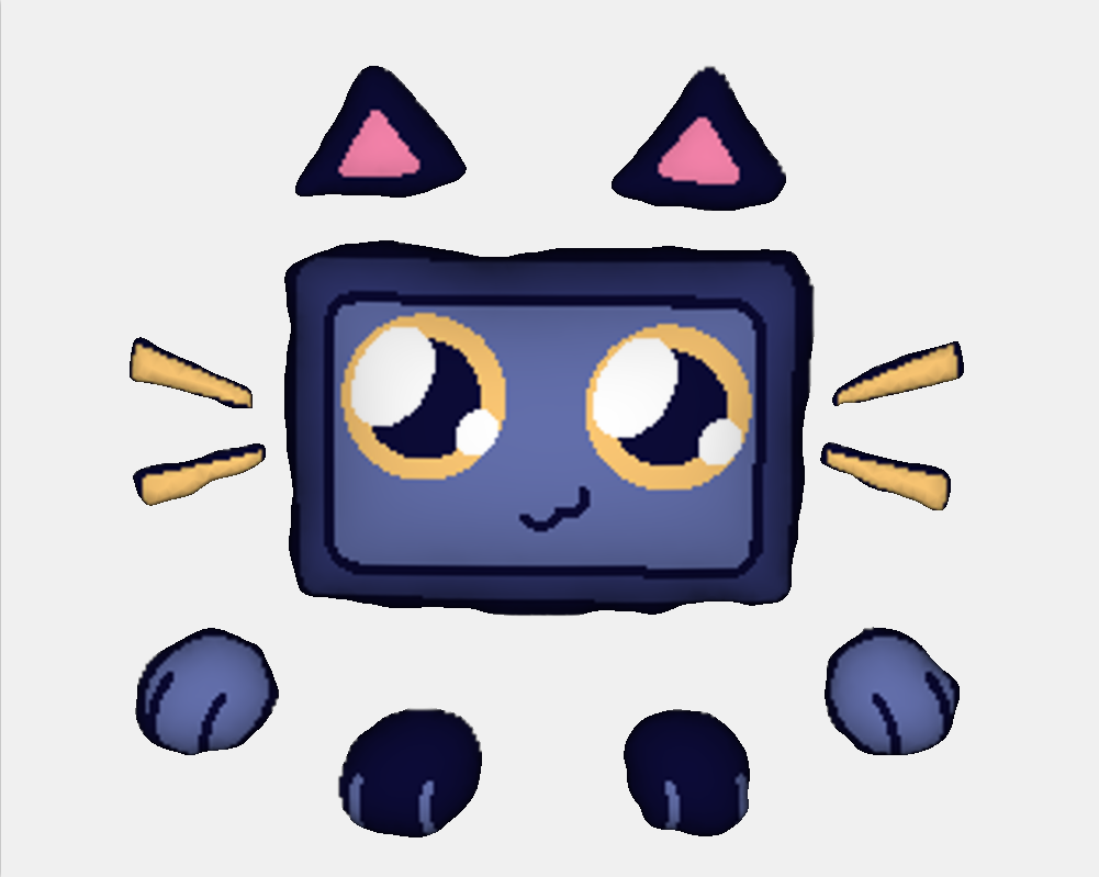 view of 3d Div from the front. This time, the eyes are flat.
