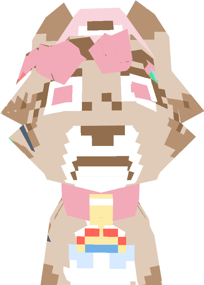 A closeup of Pink's face