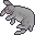 Flopped gray bunny.