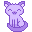Purple cat with sparkles